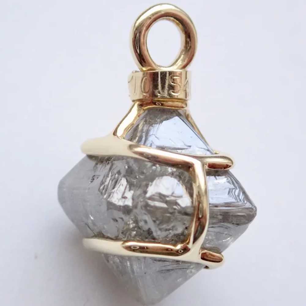 Diamond Rough CRYSTAL, 10.54 Carats, 18K Gold Fra… - image 4