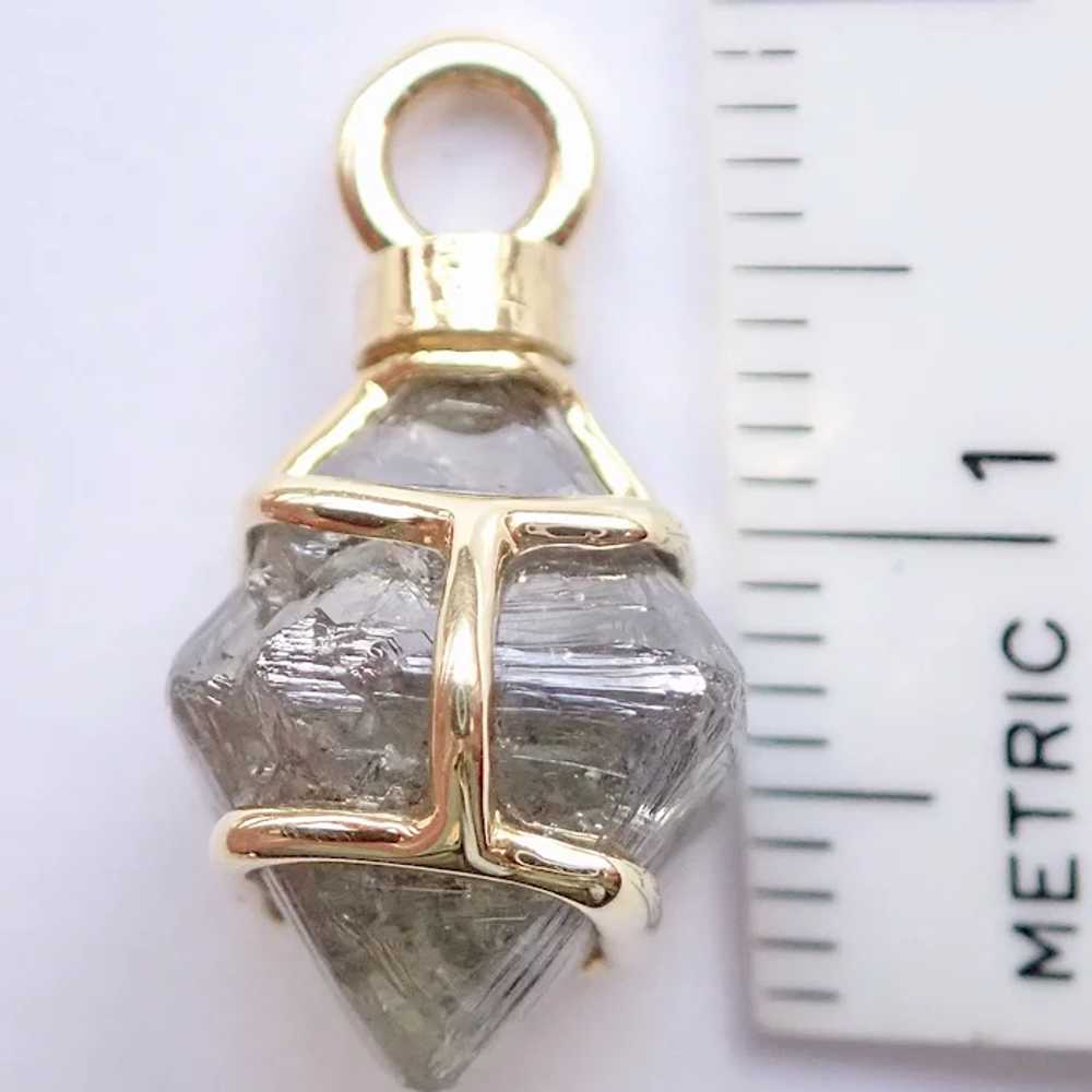 Diamond Rough CRYSTAL, 10.54 Carats, 18K Gold Fra… - image 5