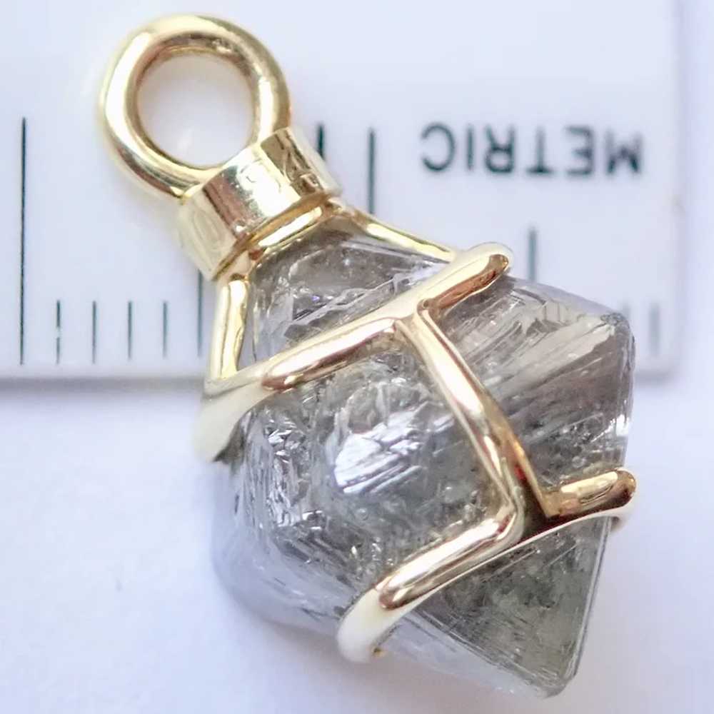 Diamond Rough CRYSTAL, 10.54 Carats, 18K Gold Fra… - image 6