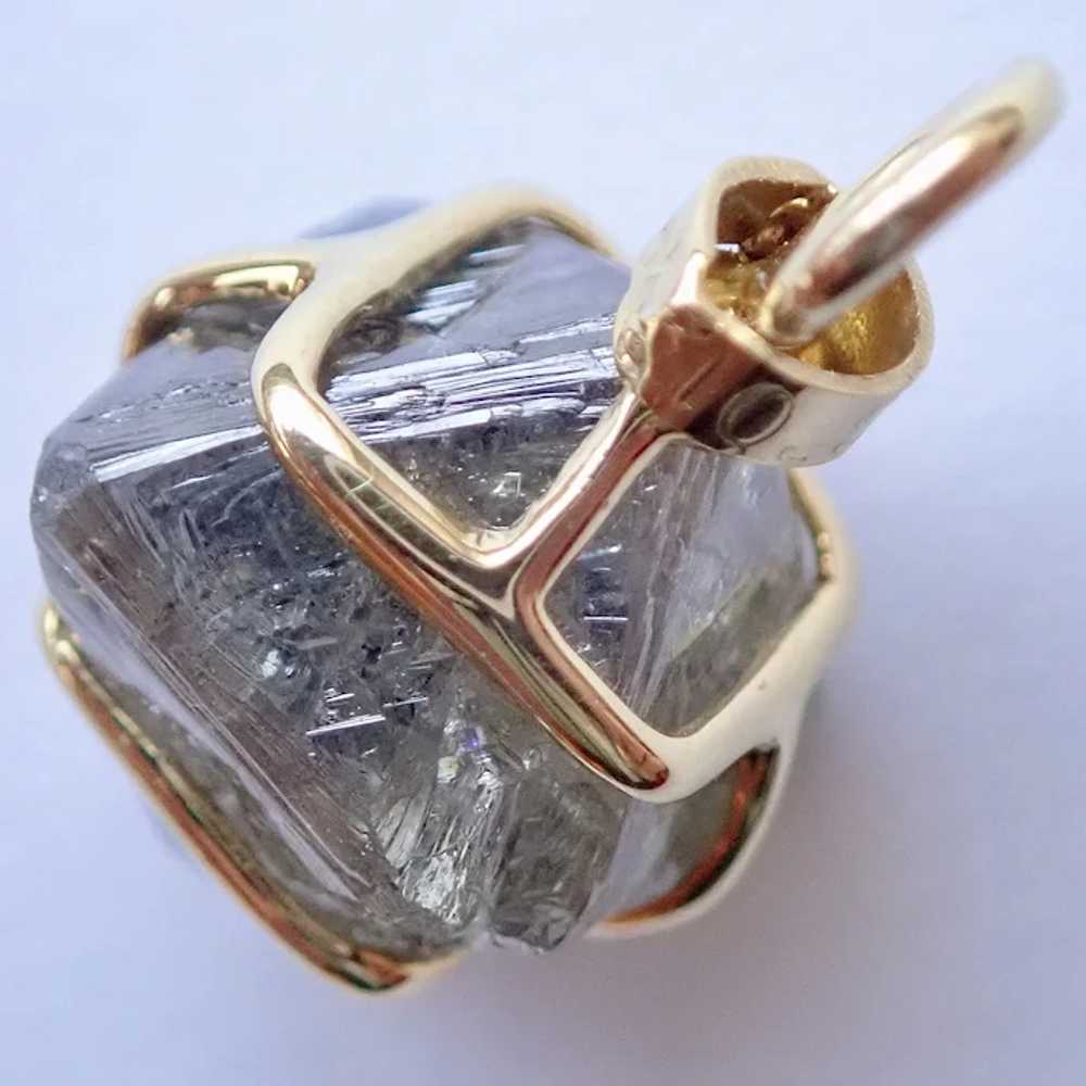 Diamond Rough CRYSTAL, 10.54 Carats, 18K Gold Fra… - image 8