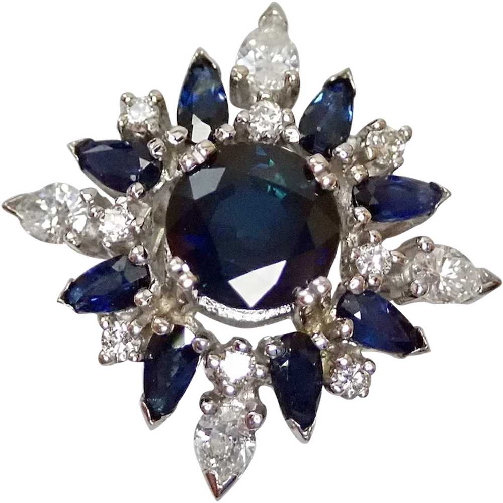 Sapphire & Diamond Ballerina Ring - image 1