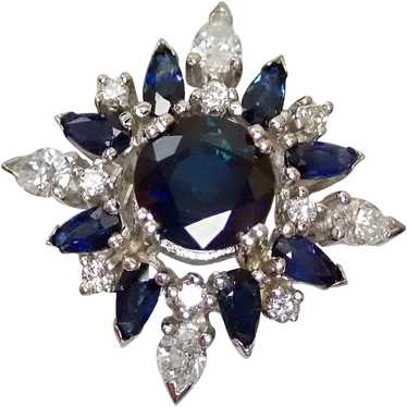 Sapphire & Diamond Ballerina Ring - image 1