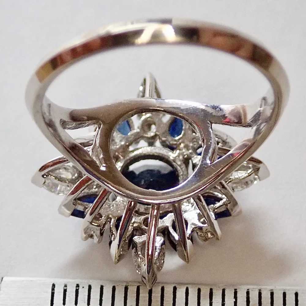 Sapphire & Diamond Ballerina Ring - image 4