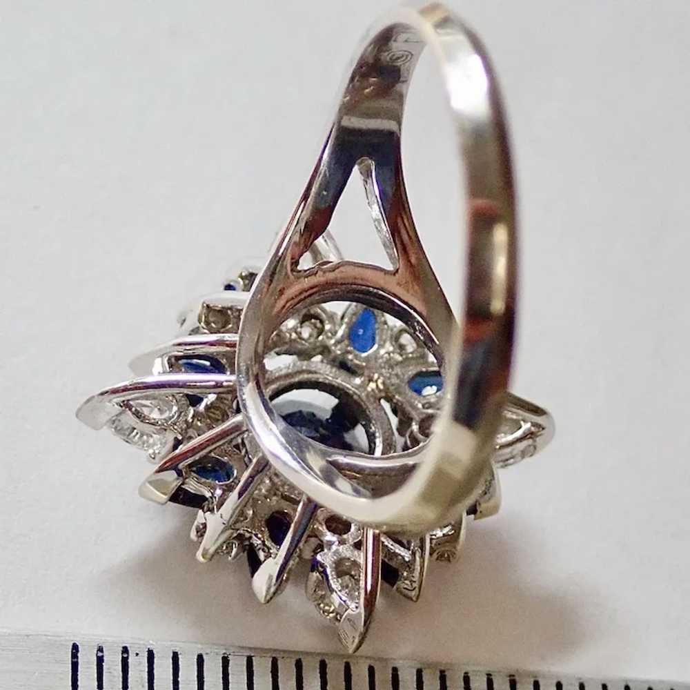 Sapphire & Diamond Ballerina Ring - image 5