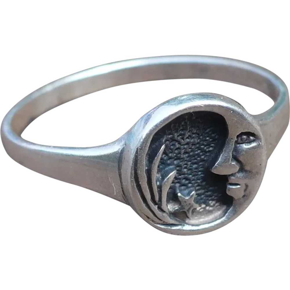 Sterling Moon Ring - image 1