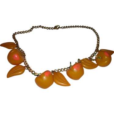 Bakelite Peaches Necklace - image 1