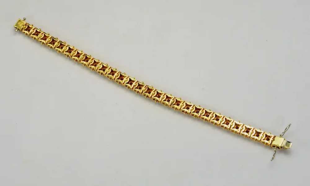 Ruby Estate Bracelet 18k Gold Italian Estate Vint… - image 11