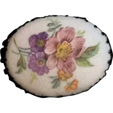 1960s Sugared Floral Brooch from West Germany