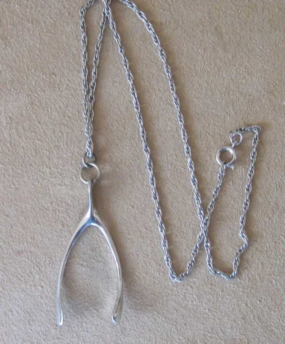 Danecraft Sterling Wishbone Necklace - image 2
