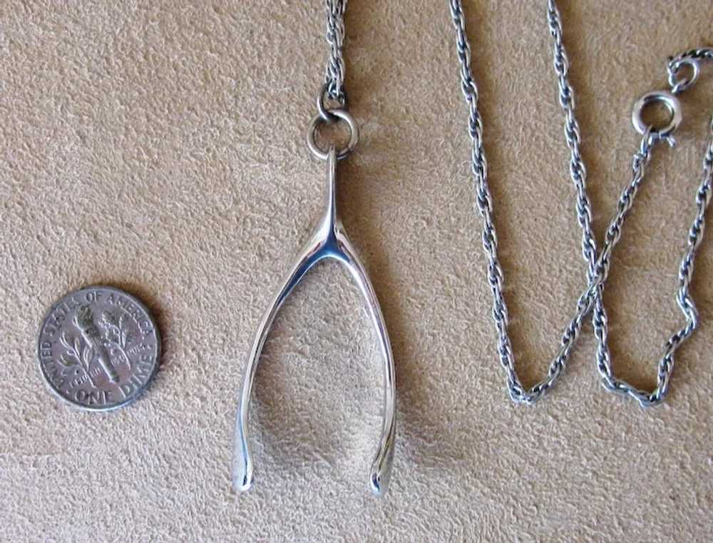 Danecraft Sterling Wishbone Necklace - image 3