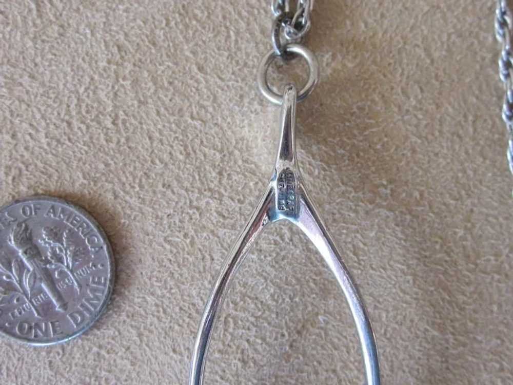 Danecraft Sterling Wishbone Necklace - image 5