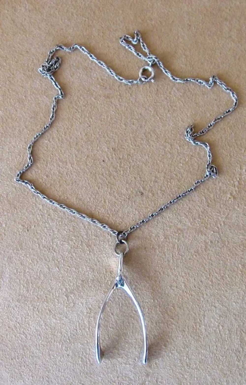 Danecraft Sterling Wishbone Necklace - image 6