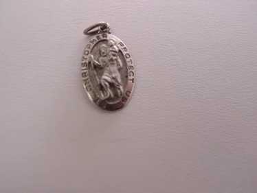 SS ST. Christopher Protect Us Charm - image 1