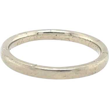 Antique Art Deco 18k White Gold Etched-Side Band
