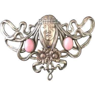 Art Nouveau Goddess Pin - image 1
