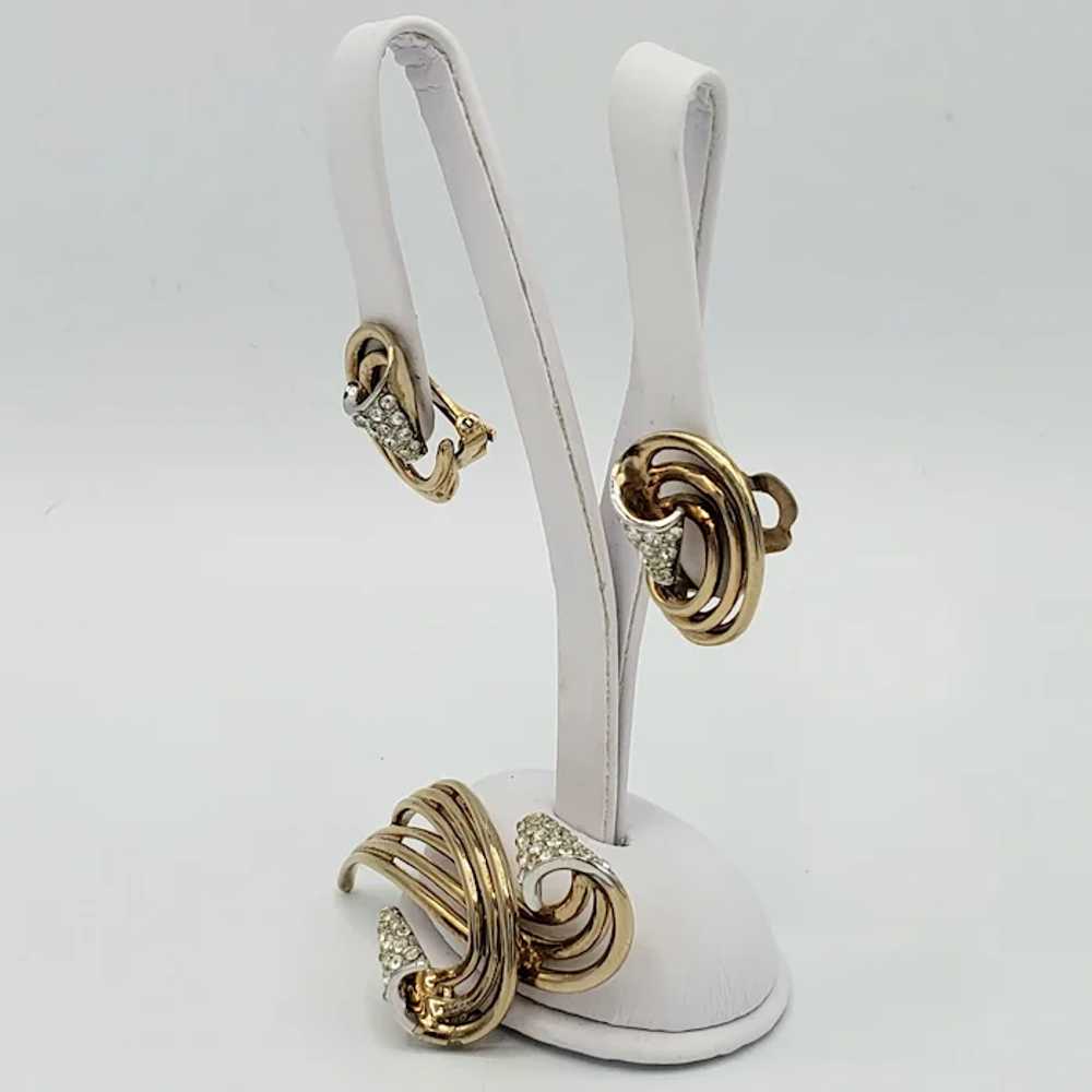 Marcel Boucher Open Wire Work Pavė Crystal Brooch… - image 3