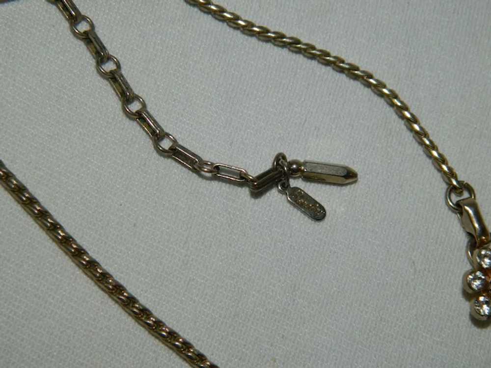Regal "Barclay" Rhinestone Ribbons Bows Necklace - image 3