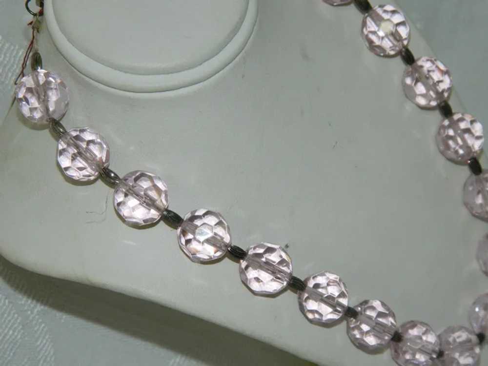 Delicious Sterling Pink Faceted Crystal Necklace - image 5