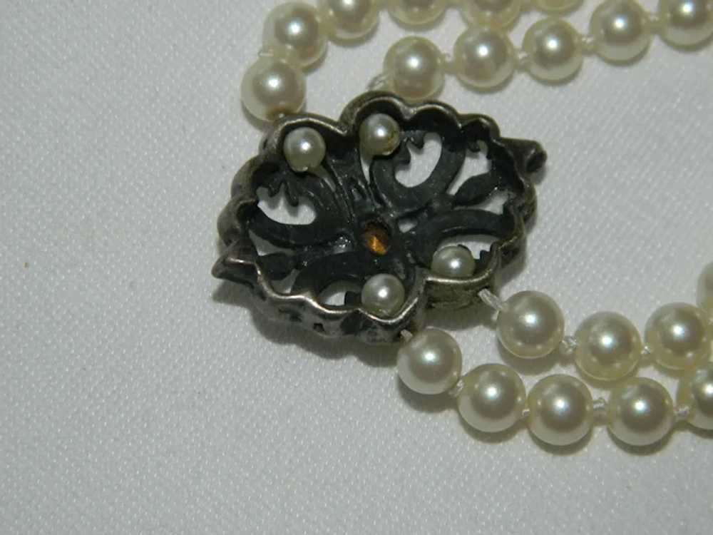 Victorian Revival Amethyst Faux Pearls Swag Doubl… - image 10
