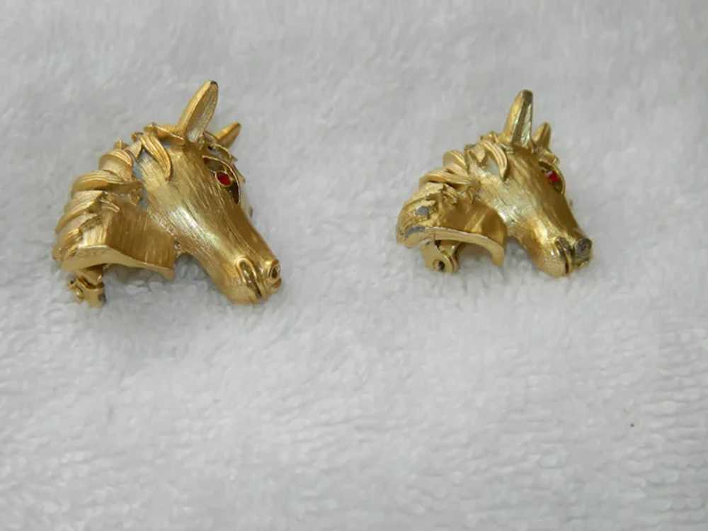 Unsigned Trifari Amazing Horse Head Scatter Pins … - image 3