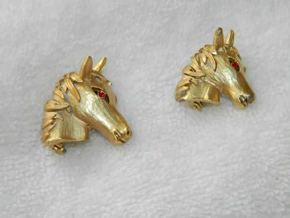 Unsigned Trifari Amazing Horse Head Scatter Pins … - image 4