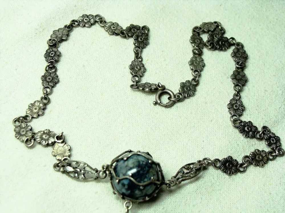 Vintage Arts and Crafts Sodalite Necklace - image 4