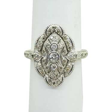0.38ct tw Earth Mined Diamond Ring 14k White Gold… - image 1
