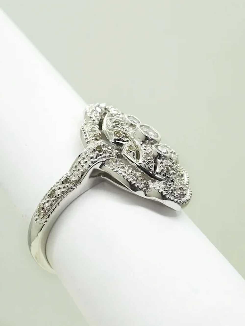 0.38ct tw Earth Mined Diamond Ring 14k White Gold… - image 2