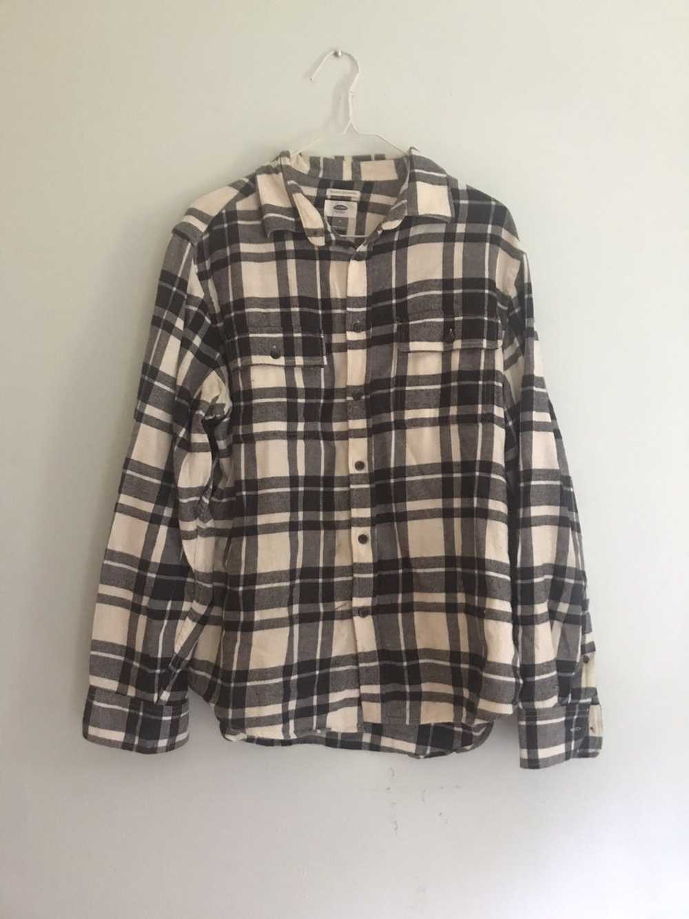 Old Navy Black and white flannel shirt - image 1