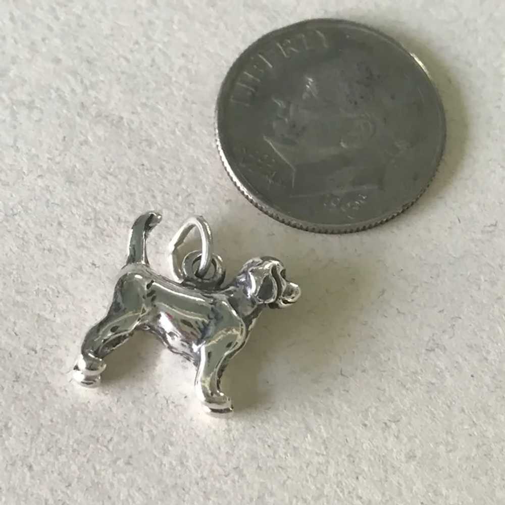 Dog Vintage Canine Charm Sterling Silver Three-Di… - image 2
