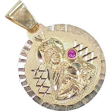 Vintage Religious Medallion / Charm HOLY Mother, M