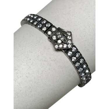 Glamorous Art Deco DIAMONBAR Bracelet Sterling Si… - image 1