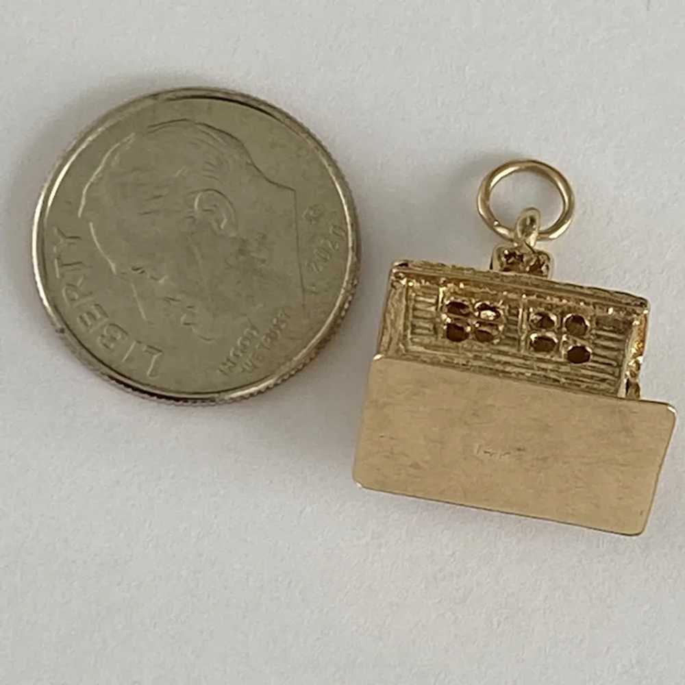 School House Vintage Charm 14K Gold Three-Dimensi… - image 3