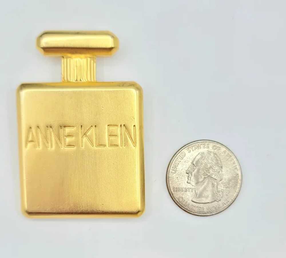 Anne Klein Signature Goldtone Perfume Bottle Broo… - image 6