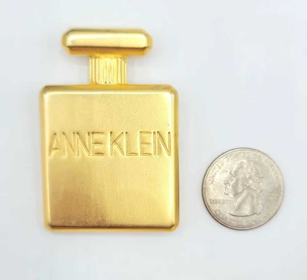 Anne Klein Signature Goldtone Perfume Bottle Broo… - image 7