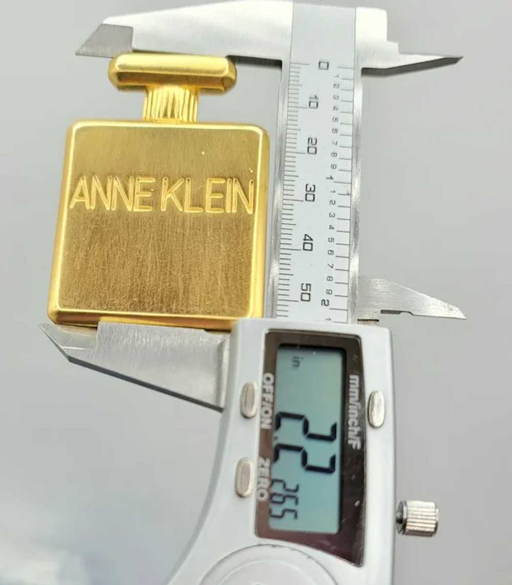 Anne Klein Signature Goldtone Perfume Bottle Broo… - image 9