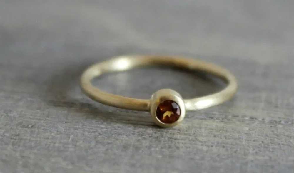 Hessonite Garnet 14kt Yellow Gold Ring - image 3