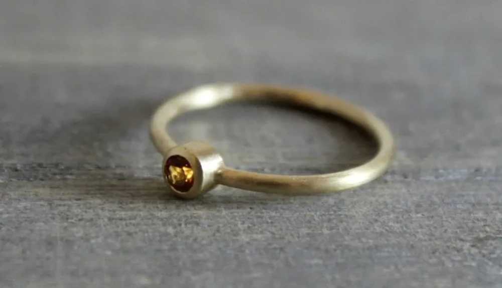 Hessonite Garnet 14kt Yellow Gold Ring - image 4