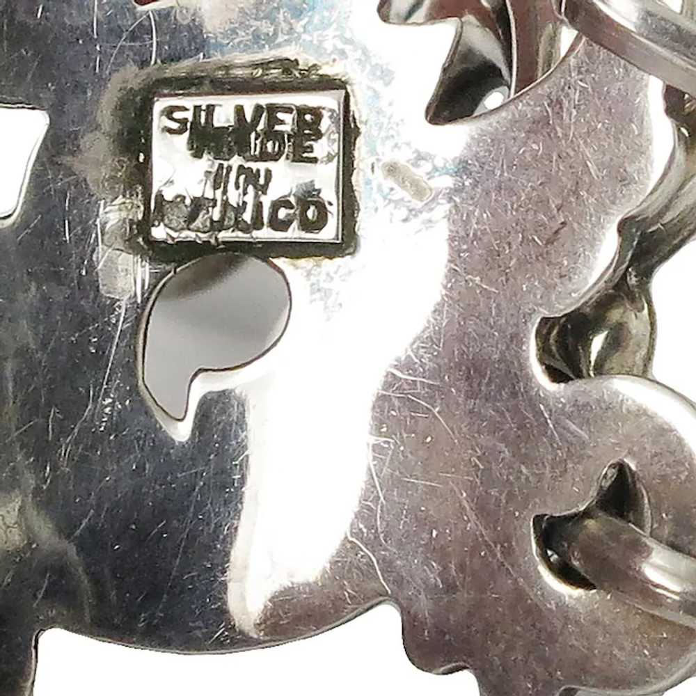 Vintage Mexican Sterling Silver Link Bracelet - image 4