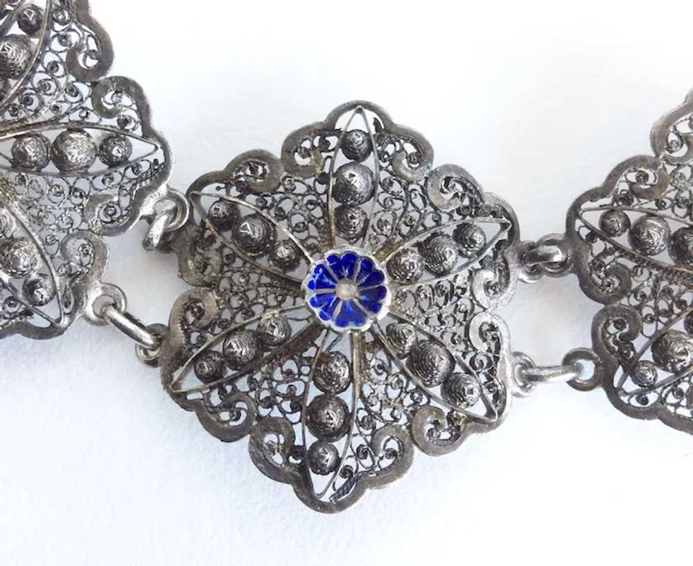 Topazio Vintage Filigree Sterling Silver Bracelet… - image 3