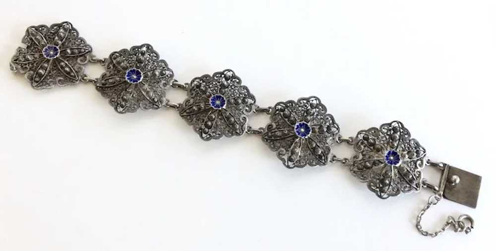 Topazio Vintage Filigree Sterling Silver Bracelet… - image 4