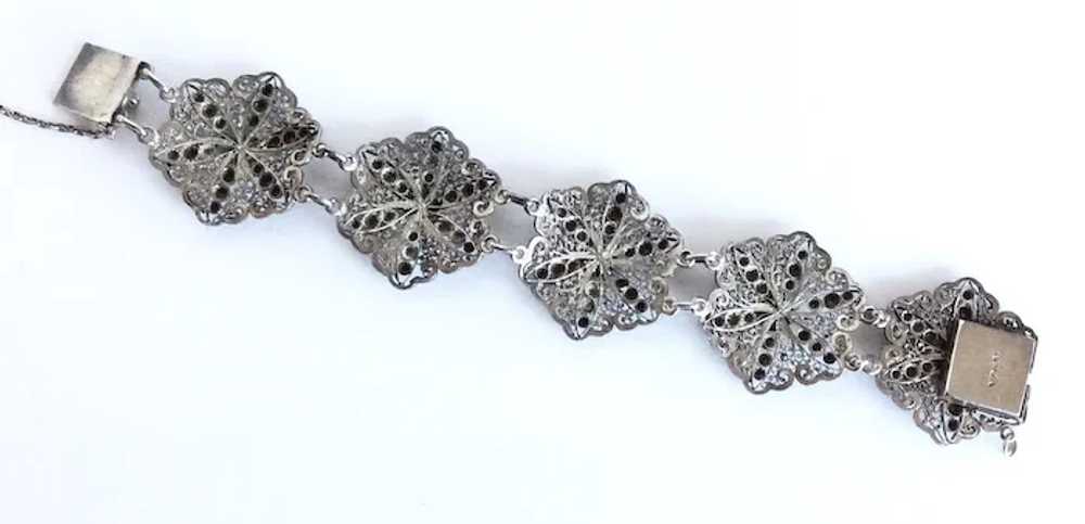 Topazio Vintage Filigree Sterling Silver Bracelet… - image 5