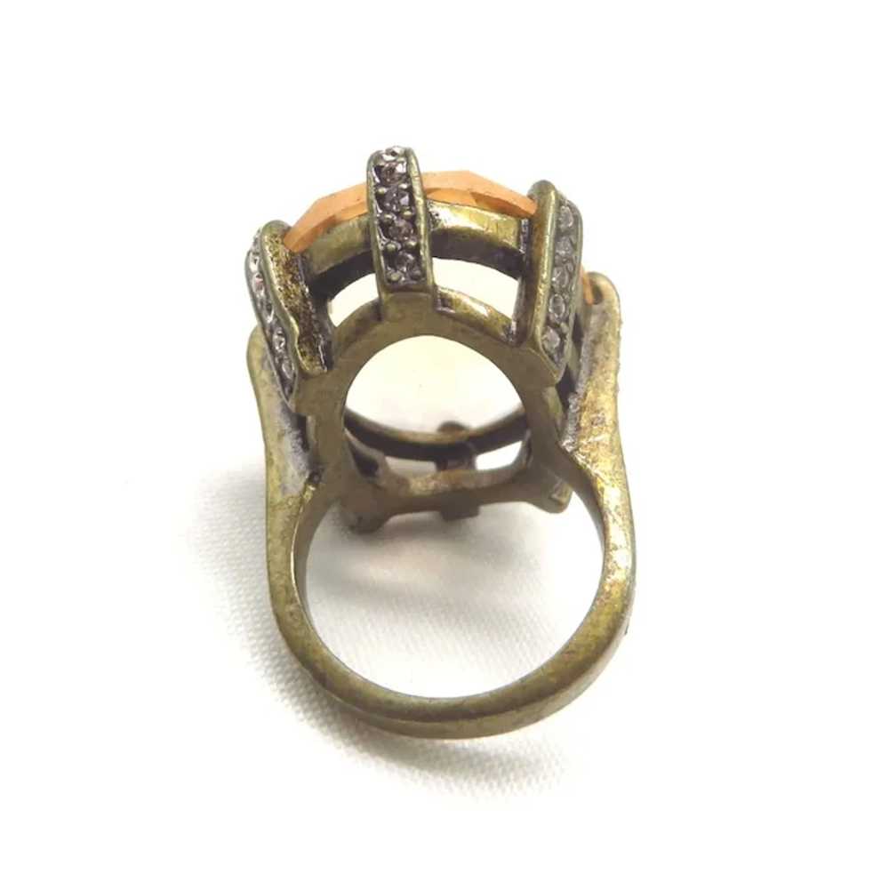 Lia Sophia Champagne Crystal and Rhinestone Ring,… - image 5