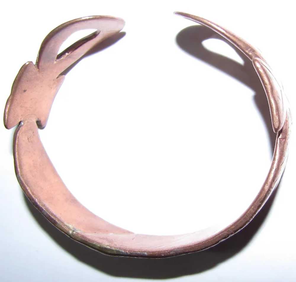 Bedouin Ankh Motif Hand Made Copper Bracelet - image 4