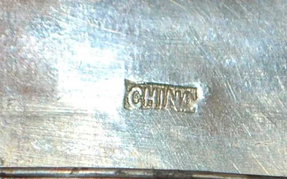 Large Chinese Cinnabar Filigree Enamel Brooch - 1… - image 5