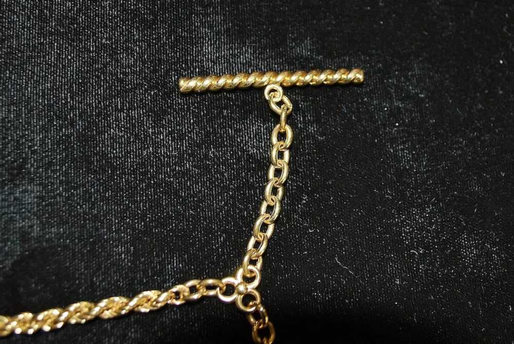 Gold Fill Rope Style Watch Chain - image 3