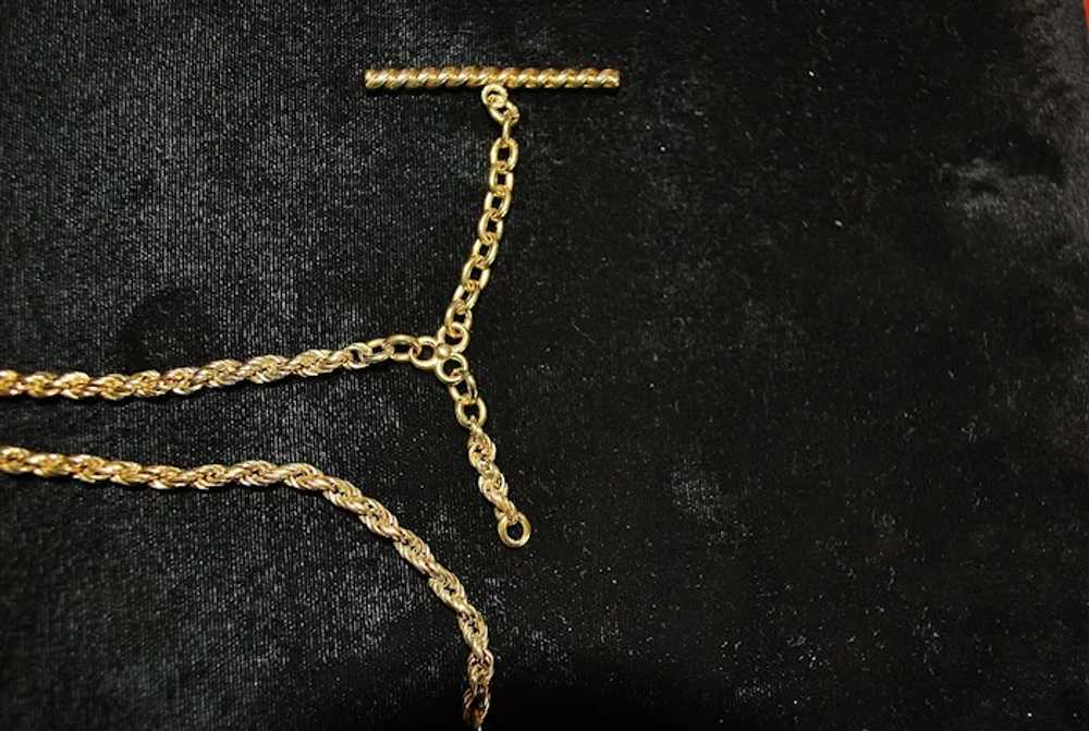 Gold Fill Rope Style Watch Chain - image 4