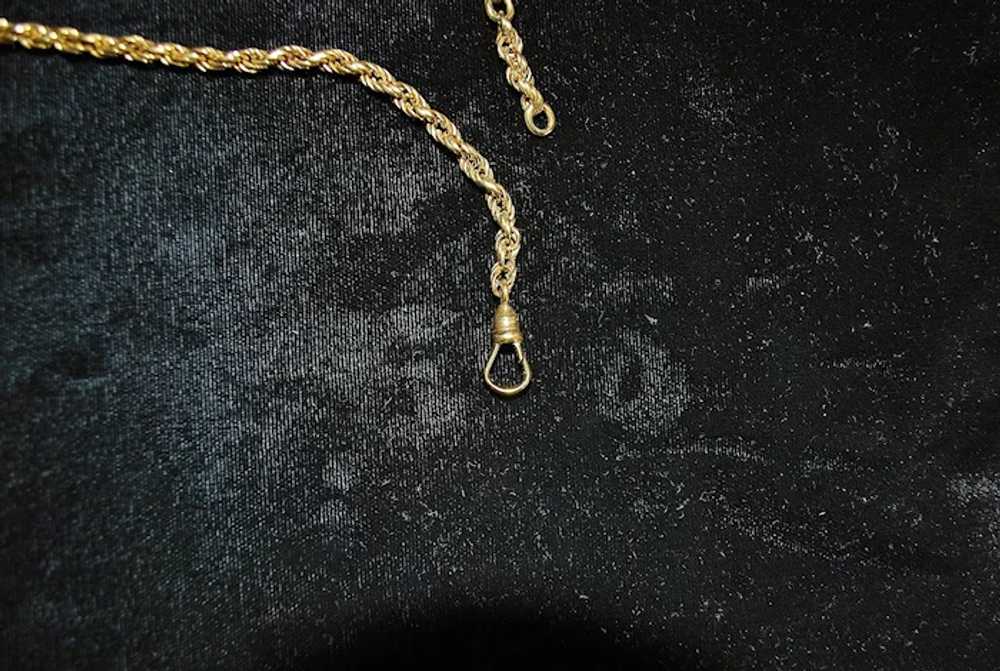 Gold Fill Rope Style Watch Chain - image 5