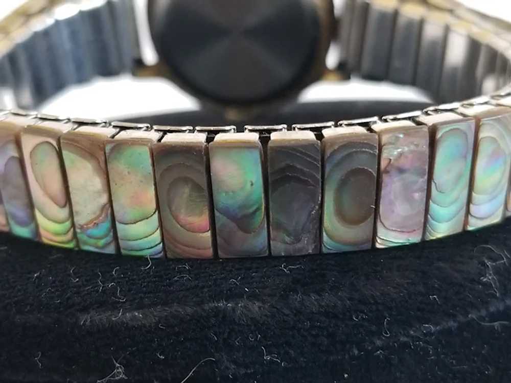 Beautiful Abalone Shell Lady's Wrist Watch Band - image 4