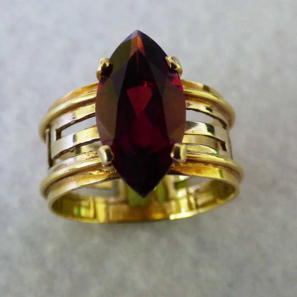 18K Ring With Garnet - image 6